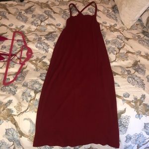 Reformation Burgundy Midi Dress